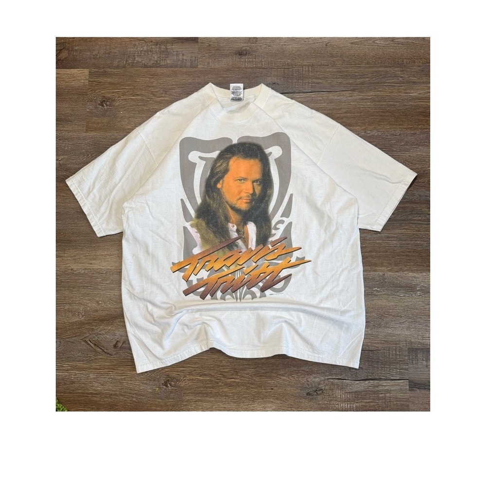 Vintage‎ 1997 Travis Tritt Tour T-Shirt Mens XL Fruit of the Loom White Graphic